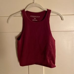 Burgundy Tank Crop Top